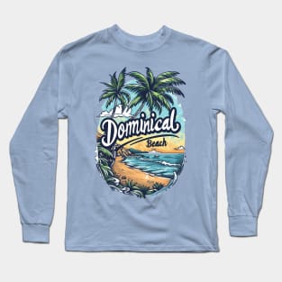 Escape to Dominical: Tropical Landscape Art 🏖️ Long Sleeve T-Shirt